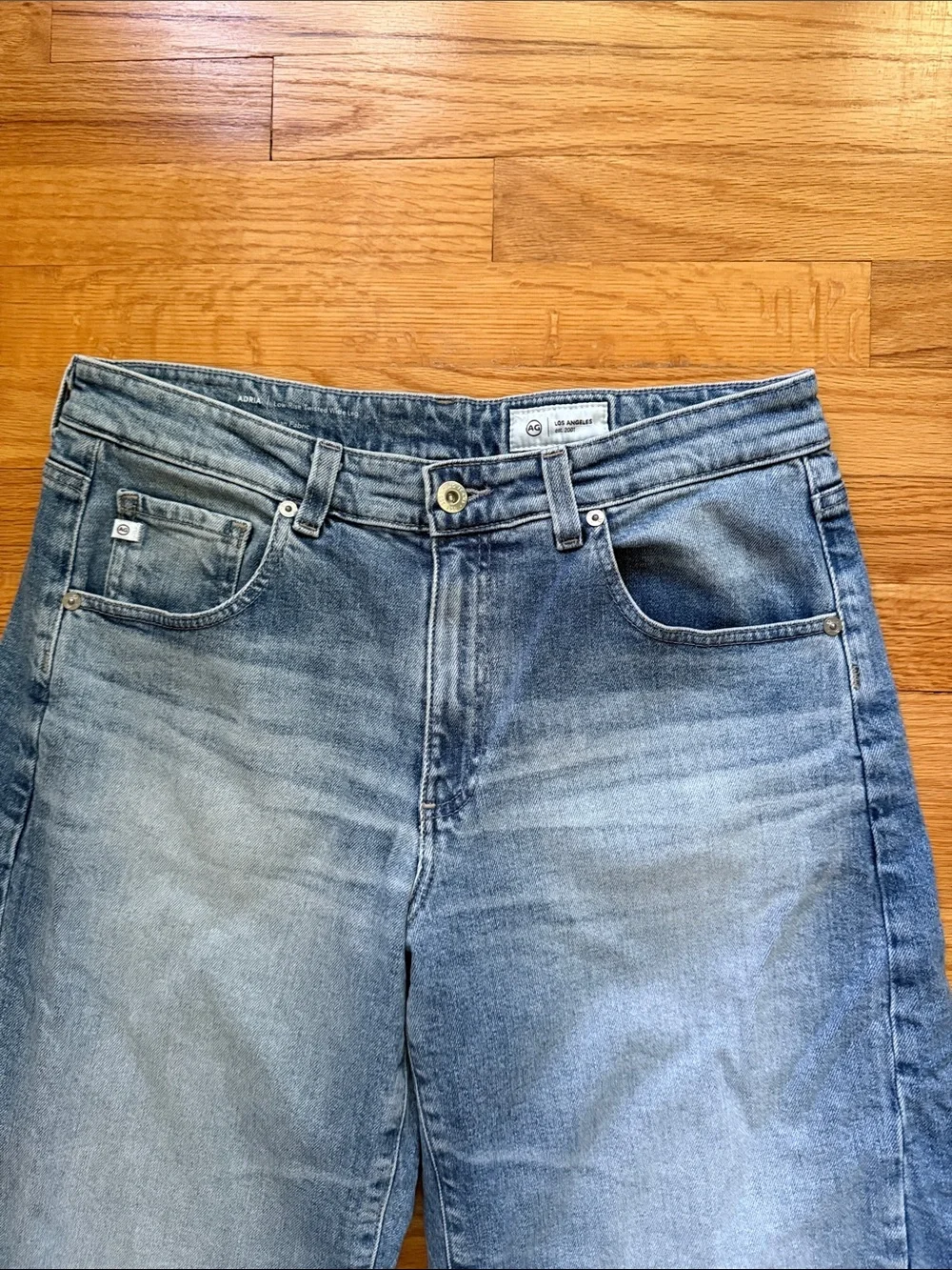 AG Adriano Goldschmied Adria Jean Low Twisted Rise Wide Leg Denim 29 - Picture 2 of 7